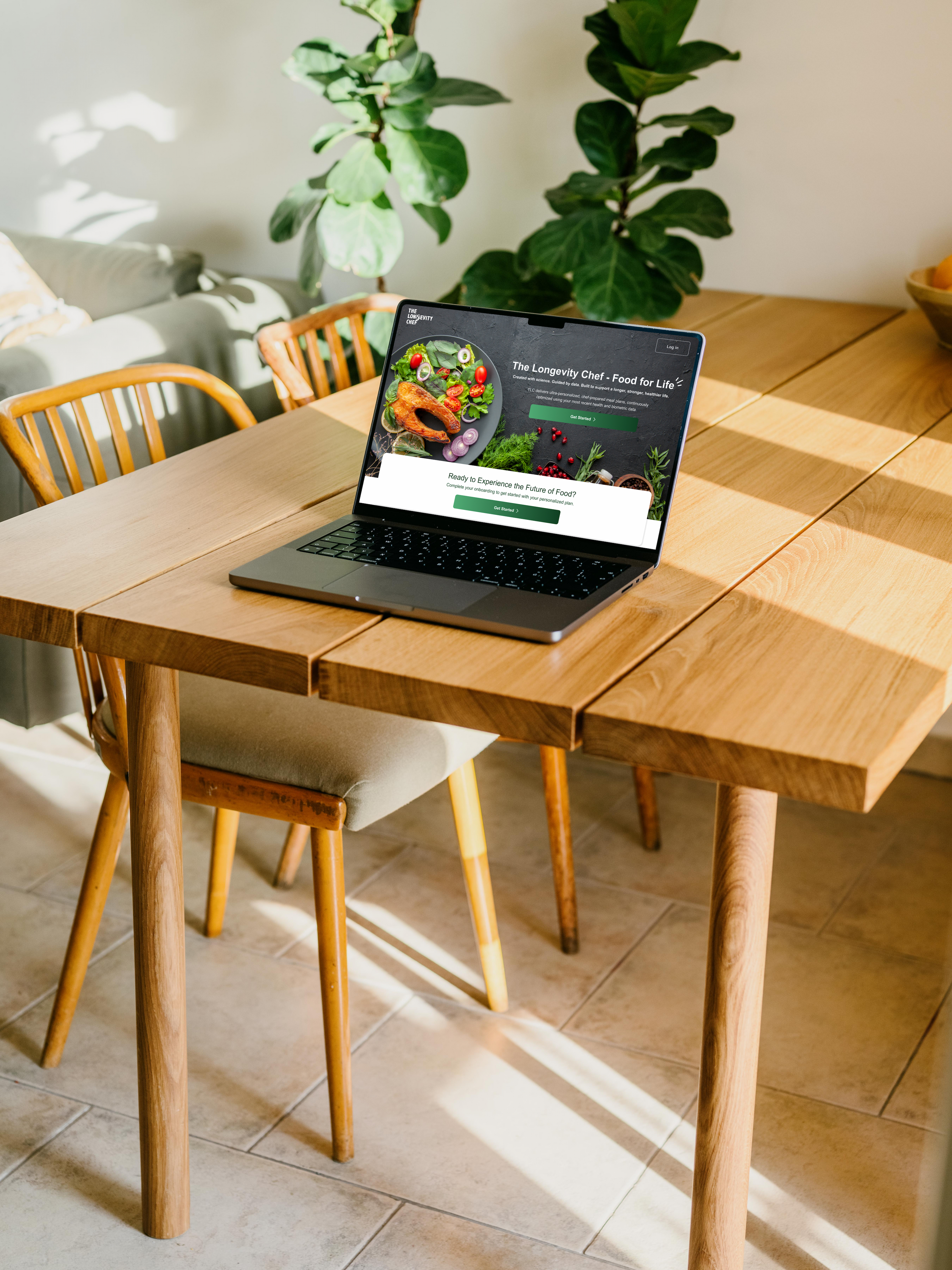 Personalizing Nutrition At Scale product screen shown on a laptop mockup